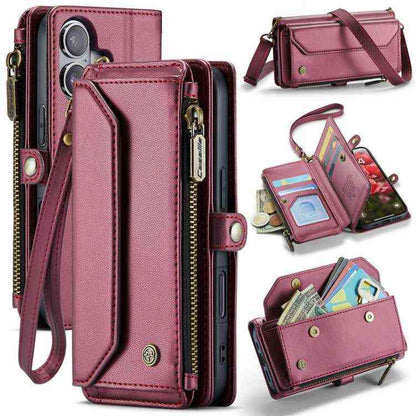 CaseMe Leder RFID Klappetui mit Geldbörse für iPhone 16e | 16 Pro Max | 16 Pro | 16 Plus | 16