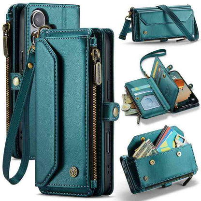 CaseMe Leder RFID Klappetui mit Geldbörse für iPhone 16e | 16 Pro Max | 16 Pro | 16 Plus | 16