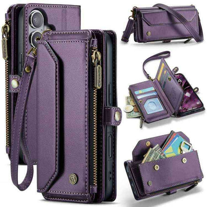 CaseMe Leder RFID Klappetui mit Geldbörse für iPhone 16e | 16 Pro Max | 16 Pro | 16 Plus | 16