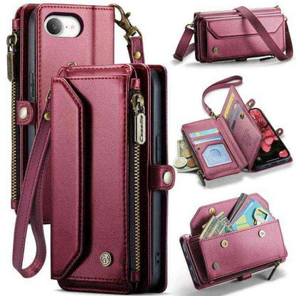 CaseMe Leder RFID Klappetui mit Geldbörse für iPhone 16e | 16 Pro Max | 16 Pro | 16 Plus | 16