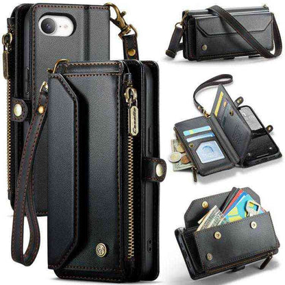 CaseMe Leder RFID Klappetui mit Geldbörse für iPhone 16e | 16 Pro Max | 16 Pro | 16 Plus | 16