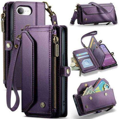 CaseMe Leder RFID Klappetui mit Geldbörse für iPhone 16e | 16 Pro Max | 16 Pro | 16 Plus | 16