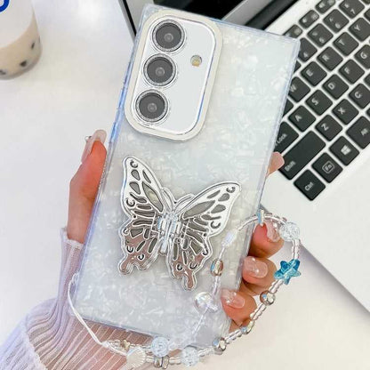 Beschichtung Glitter Objektiv Film Textur Schmetterling Halter Armband Telefon Fall, For Samsung Galaxy A36 5G
