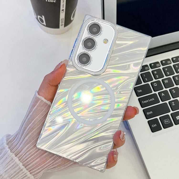 Plating Texture MagSafe TPU-Telefonhülle mit Glitzerlinsenfolie, For Samsung Galaxy A54 5G