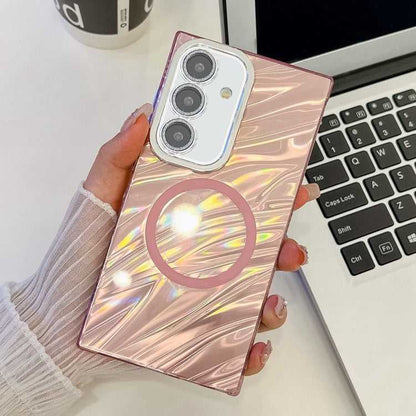 Plating Texture MagSafe TPU-Telefonhülle mit Glitzerlinsenfolie, For Samsung Galaxy A54 5G