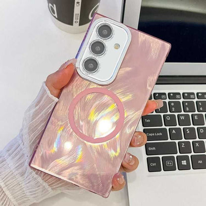 Plating Texture MagSafe TPU-Telefonhülle mit Glitzerlinsenfolie, For Samsung Galaxy A54 5G