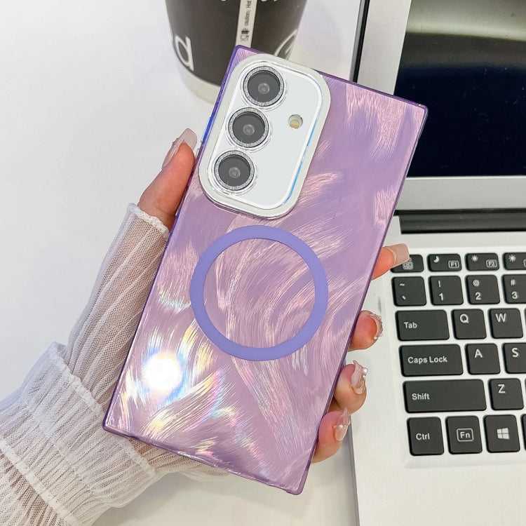 Plating Texture MagSafe TPU-Telefonhülle mit Glitzerlinsenfolie, For Samsung Galaxy A54 5G