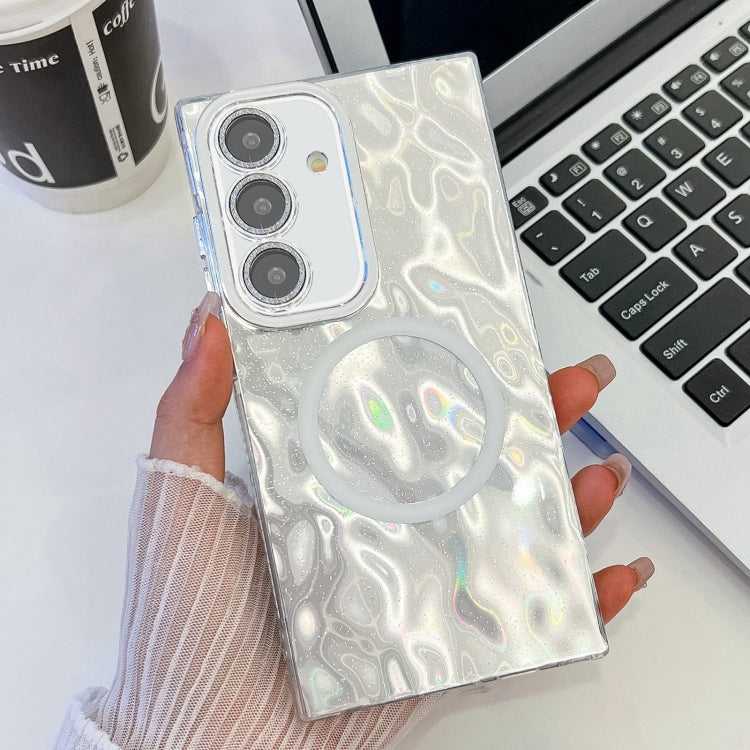 Plating Texture MagSafe TPU-Telefonhülle mit Glitzerlinsenfolie, For Samsung Galaxy A54 5G