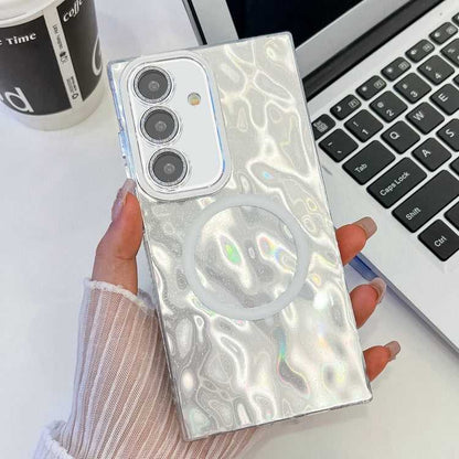 Plating Texture MagSafe TPU-Telefonhülle mit Glitzerlinsenfolie, For Samsung Galaxy A54 5G