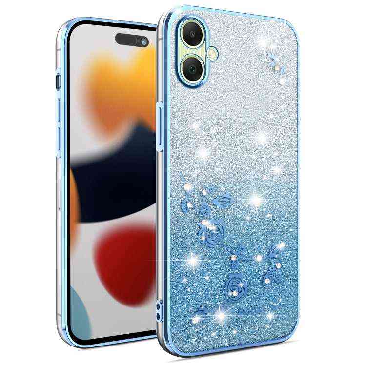 All-Inclusive-Telefonhülle mit Farbverlauf und Glitzerblume, For Samsung Galaxy A36, For Samsung Galaxy S25 5G, For Samsung Galaxy S25+ 5G, For Samsung Galaxy S25 Ultra 5G, For Samsung Galaxy A16 5G, For Samsung Galaxy A06 4G, For Samsung Galaxy S24 FE 5G