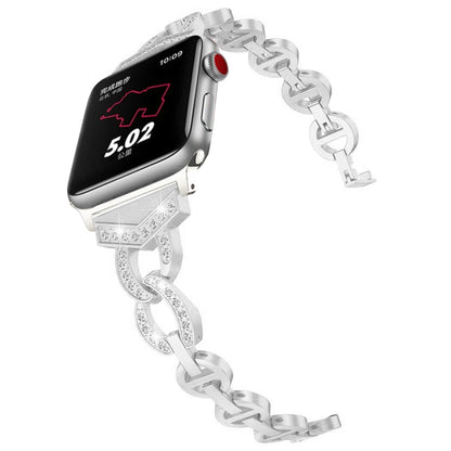 Rhinestone Stainless Steel Band and Aluminum for Apple Watch Series 3 & 2 & 1 38 mm