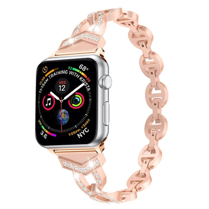 Rhinestone Stainless Steel Band and Aluminum for Apple Watch Series 3 & 2 & 1 38 mm
