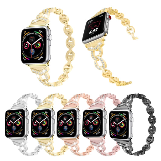 Rhinestone Stainless Steel Band and Aluminum for Apple Watch Series 3 & 2 & 1 38 mm