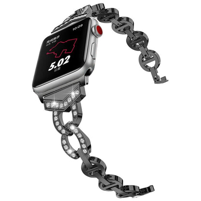 Rhinestone Stainless Steel Band and Aluminum for Apple Watch Series 3 & 2 & 1 42mm