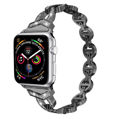 Rhinestone Stainless Steel Band and Aluminum for Apple Watch Series 3 & 2 & 1 42mm